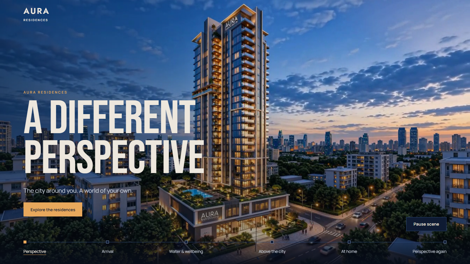 Aura Residences · Jakarta residences website hero